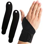 Flexible cuff for easy wearing, providing wrist pain relief. Protect and stabilize your wrists with gentle compression during & after working out and training. Adjustable design allows it to contour to the unique shape of your wrists.